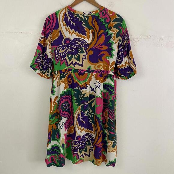 BA&SH Nilly printed short sleeve shift dress sz 4 - Picture 4 of 5